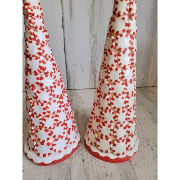 Clay light up peppermint tree Xmas set decor figure candy unique - Picture 9 of 9